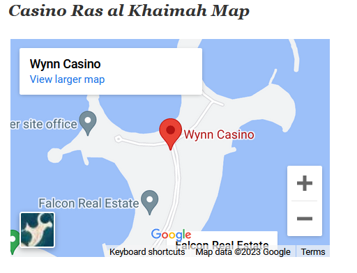 Casino Ras al Khaimah Map